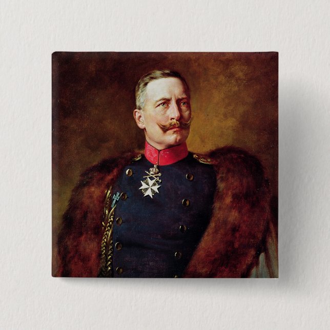 Portrait of Kaiser Wilhelm II Button (Front)