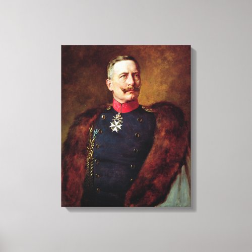Portrait of Kaiser Wilhelm II Canvas Print
