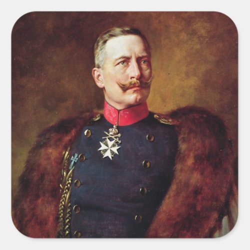 Portrait of Kaiser Wilhelm II Square Sticker