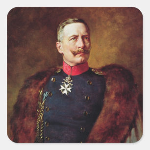 Portrait of Kaiser Wilhelm II Square Sticker