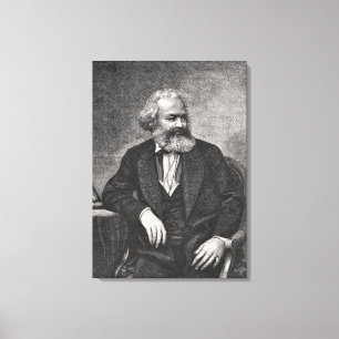Portrait of Karl Marx 1857 Canvas Print