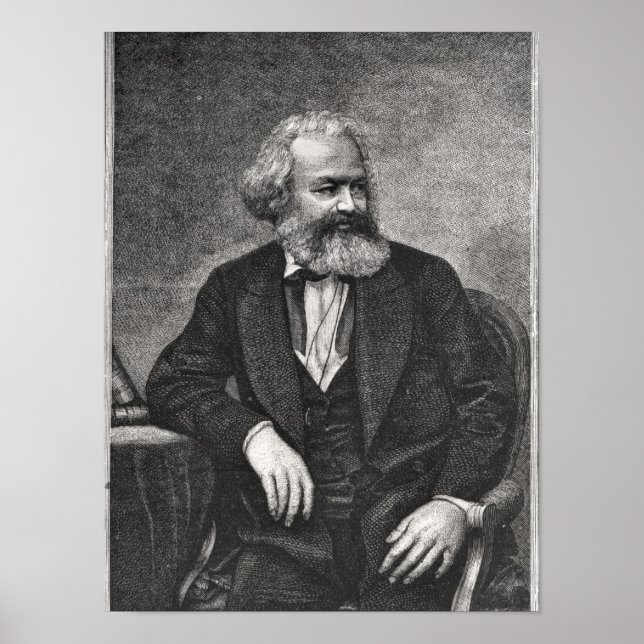 Portrait of Karl Marx  1857 Poster (Front)