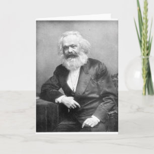 Portrait of Karl Marx Card