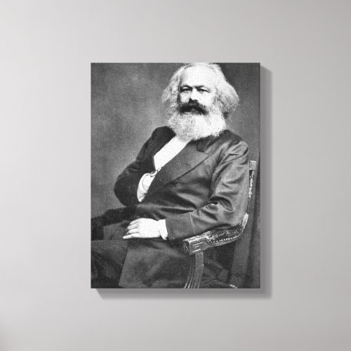 Portrait of Karl Marx Founder of Marxism Canvas Print