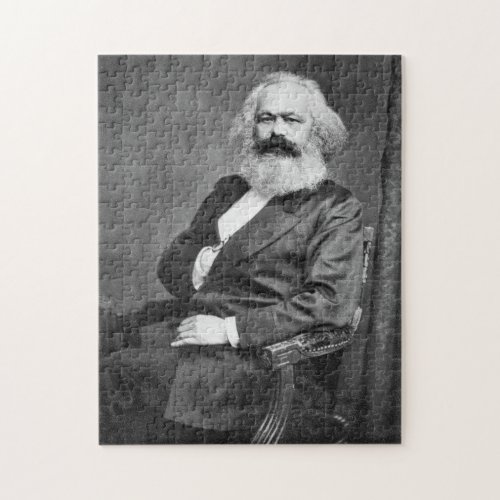 Portrait of Karl Marx Founder of Marxism Jigsaw Puzzle
