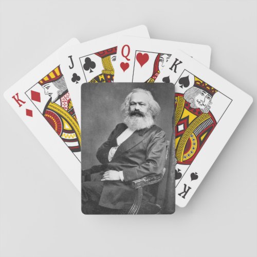 Portrait of Karl Marx Founder of Marxism Playing Cards