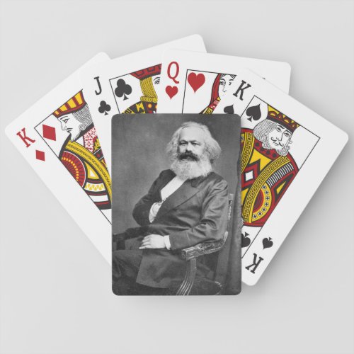 Portrait of Karl Marx Founder of Marxism Poker Cards