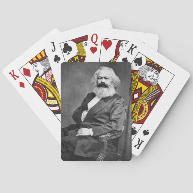 Portrait of Karl Marx (Founder of Marxism) Poker Cards (Back)