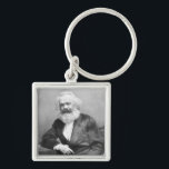 Portrait of Karl Marx Keychain<br><div class="desc">English Photographer's Portrait of Karl Marx (1818-1893) located at a Private Collection. The Portrait of Karl Marx (1818-1893) was created around the 19th century.</div>
