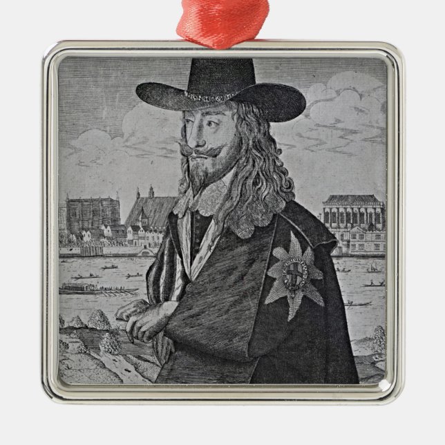 Portrait of King Charles I Metal Ornament (Front)