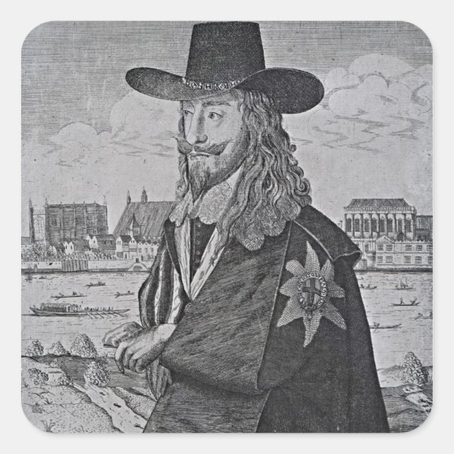 Portrait of King Charles I Square Sticker (Front)