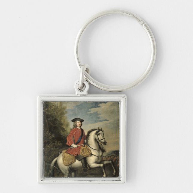 Portrait of King George I, 1717 Keychain (Front)