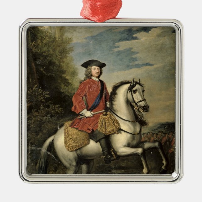 Portrait of King George I, 1717 Metal Ornament (Front)