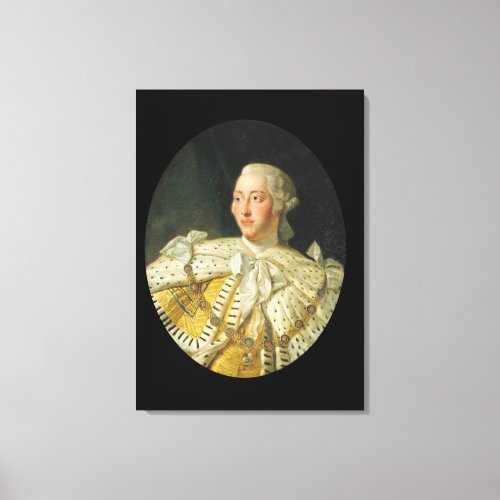 Portrait of King George III  after 1760 Canvas Print
