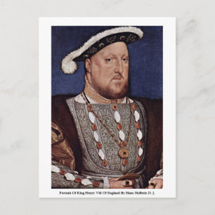 Portrait Of King Henry Viii Of England Postcard