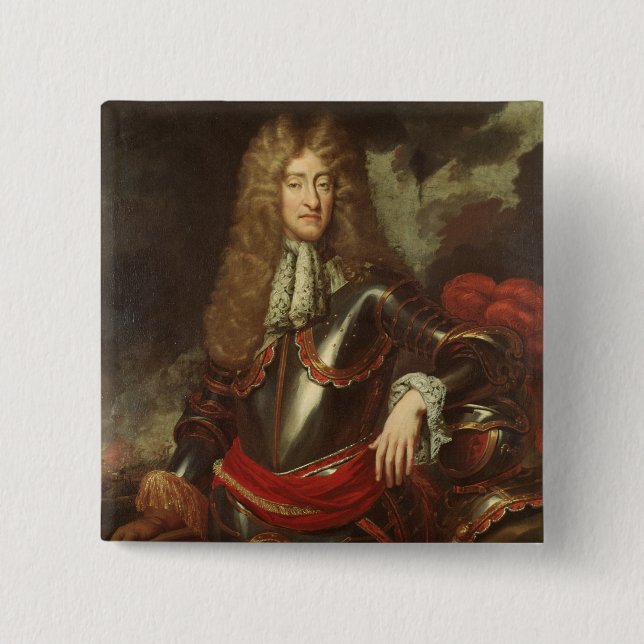 Portrait of King James II, c.1690 Button (Front)