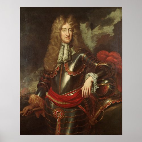 Portrait of King James II c1690 Poster