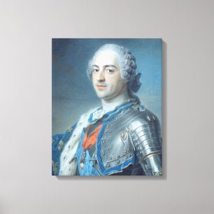 Portrait of King Louis XV  1748 Canvas Print