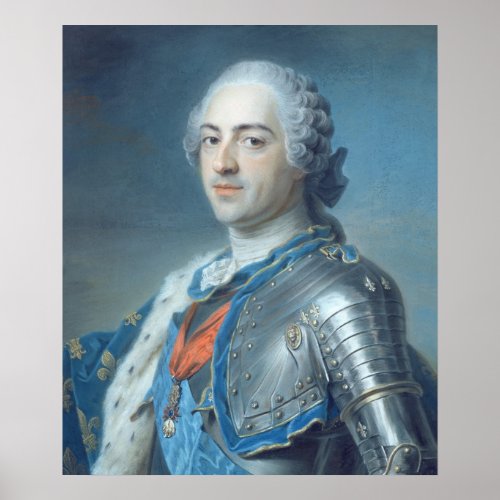 Portrait of King Louis XV  1748 Poster