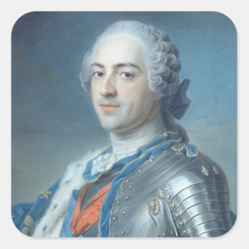 Portrait of King Louis XV  1748 Square Sticker