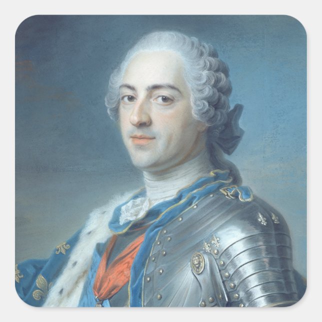 Portrait of King Louis XV  1748 Square Sticker (Front)