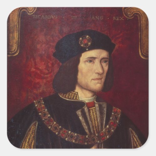 Portrait of King Richard III Square Sticker