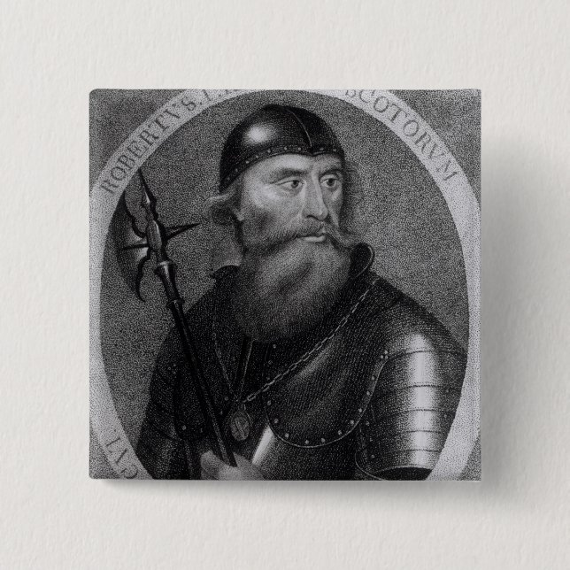 Portrait of King Robert I of Scotland Button (Front)