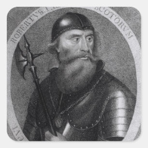 Portrait of King Robert I of Scotland Square Sticker