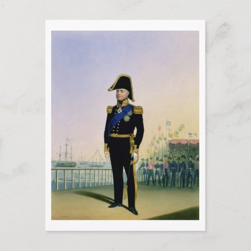 Portrait of King William IV 1765_1837 plate 14 f Postcard