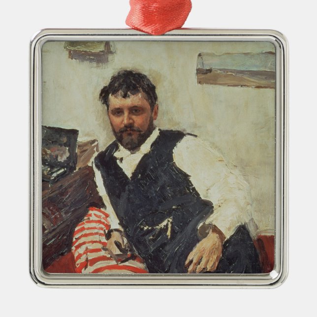 Portrait of Konstantin Korovin , 1891 Metal Ornament (Front)
