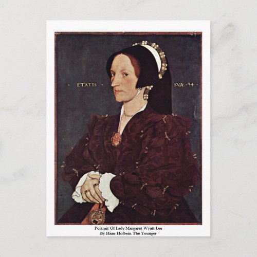 Portrait Of Lady Margaret Wyatt Lee Postcard