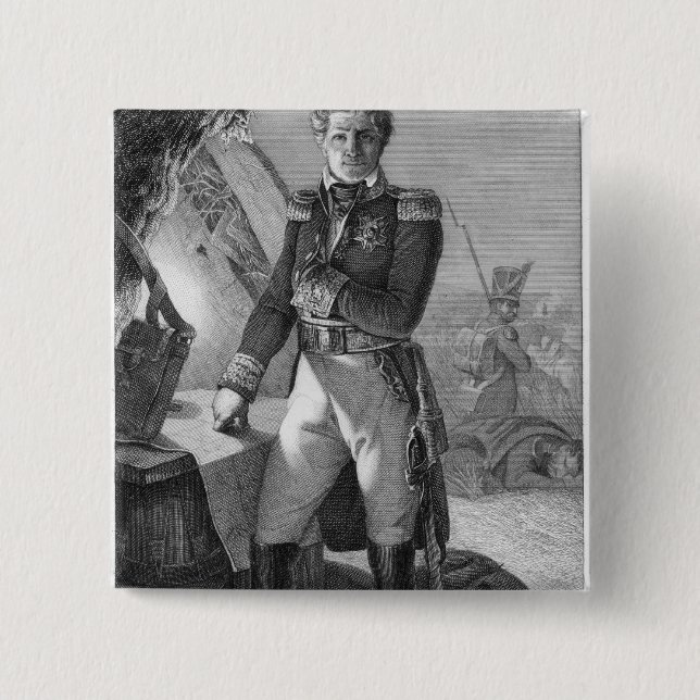 Portrait of Laurent de Gouvion Saint-Cyr Button (Front)