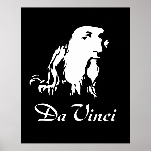 portrait of Leonardo Da Vinci Poster (Front)