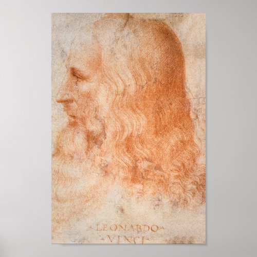 Portrait of Leonardo da Vinci Poster