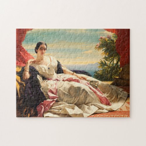 Portrait of Leonilla Fine Art Oil Painting Small Jigsaw Puzzle