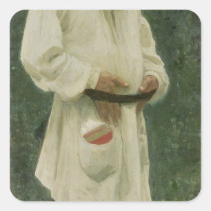 Portrait of Lev Tolstoy 1901 Square Sticker