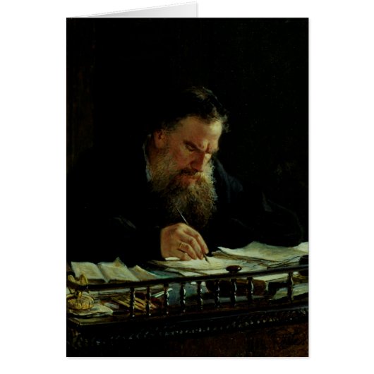 Portrait of Lev Tolstoy Cards (Front)