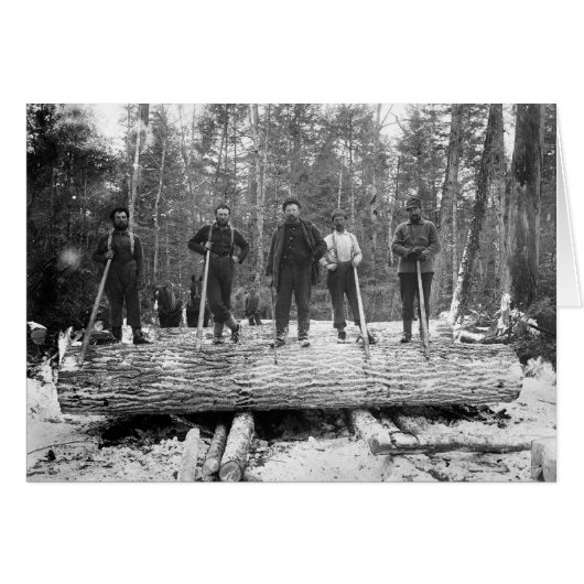 Portrait of Loggers, 1890 Cards (Front Horizontal)