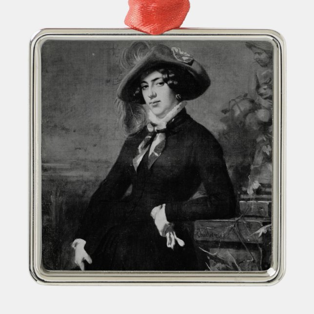 Portrait of Lola Montez , 1844 Metal Ornament (Front)