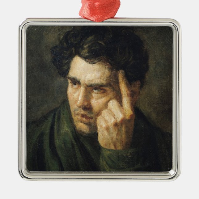 Portrait of Lord Byron Metal Ornament (Front)