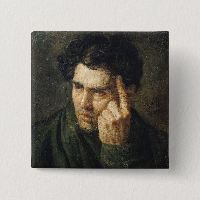 Portrait of Lord Byron Pinback Button (Front)