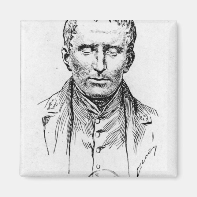 Portrait of Louis Braille Magnet (Front)