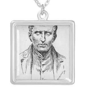 Portrait of Louis Braille Silver Plated Necklace