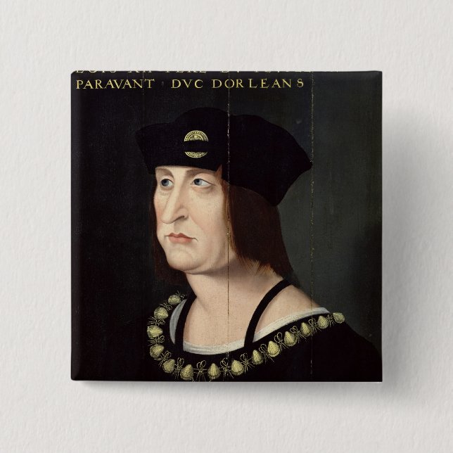Portrait of Louis XII  King of France Pinback Button (Front)