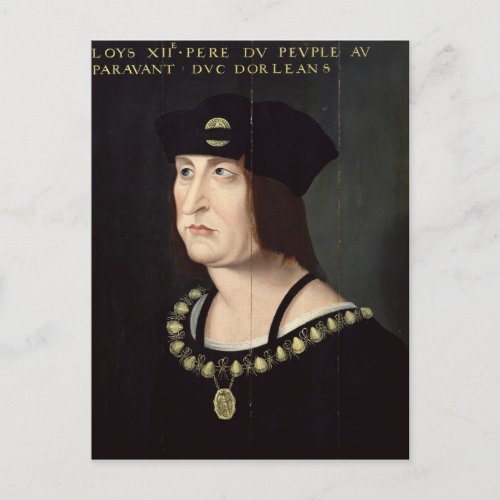 Portrait of Louis XII  King of France Postcard