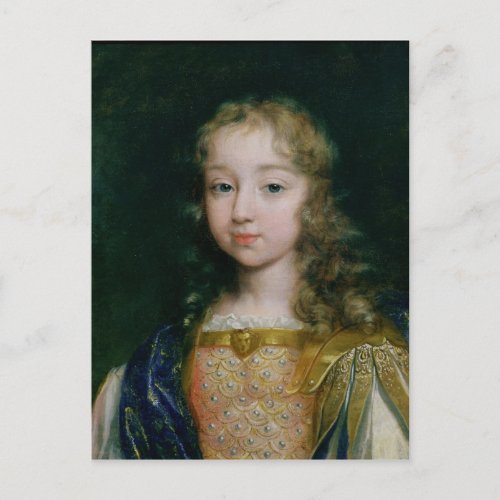 Portrait of Louis XIV as a child Postcard