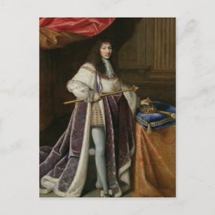 King Louis XIV 14 France Card Maximum Postcard M4