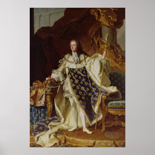 Portrait of Louis XV in his Coronation Robes Poster