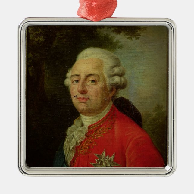 Portrait of Louis XVI  King of France Metal Ornament (Front)