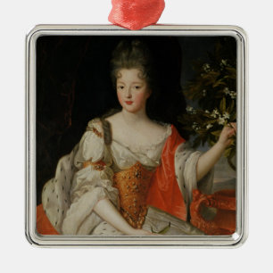 Portrait of Louise-Francoise de Bourbon Metal Ornament